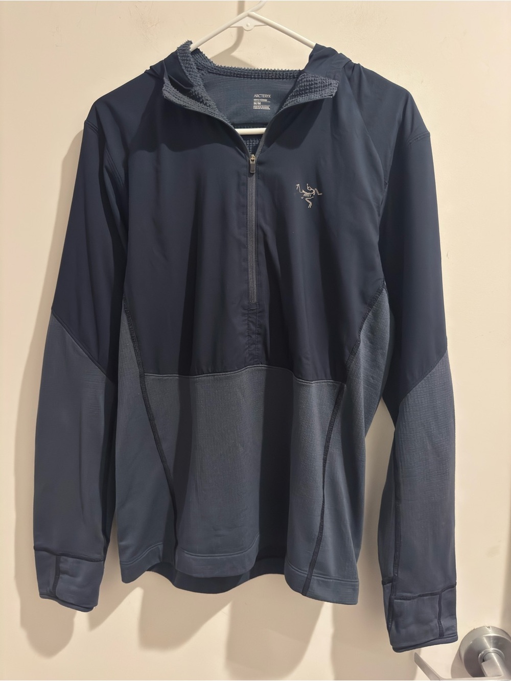 Arc'teryx Aptin 1/2 Zip Hoody Pullover Grid Lightweight Fleece Mens Size Medium